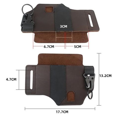 Tactical Multifunction Belt New Multitool Leather Sheath Pocket Portable Muti-tool Storage Bag For Hunting Camping - AliExpress Leather Holster Pattern, Portable Tool Storage, Tool Sheath, Diy Leather Working, Diy Leather Bracelet, Leather Workshop, Tan Cowhide, Outdoor Tools, Vintage Color