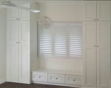 #Wardrobe #Design in #Brisbane for Old #Queenslanders wdc.com.au Built In Wardrobes, Queenslander House, Closet Built Ins, Built In Robes, Built In Cupboards, Build A Closet, Build A Wardrobe, Wardrobe Cabinets, Bedroom Wardrobe