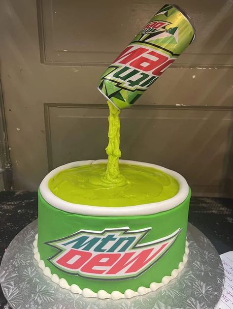 Mt Dew Cake, Dew Cake, Mountain Dew Cake, Mt Dew, Cake Frosting Recipe, Food Shapes, House Cake, Cake Youtube, Pineapple Cake