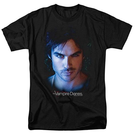 The Vampire Diaries Damon, Vampire Diaries Stefan, Drama Tv Series, Vampire Diaries Damon, Girl Superhero, Ian Somerhalder, Round Neck Tees, The Vampire Diaries, Pajama Shirt