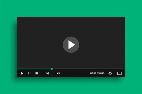 Free vector video media player in flat b... | Free Vector #Freepik #freevector #video-player #video-screen #play-video #video-mockup Button Mobile, 3d Crafts, 3d Video, Mockup Downloads, Psd Icon, Branding Mockups, Free Mockup, Black Style, Vector Photo