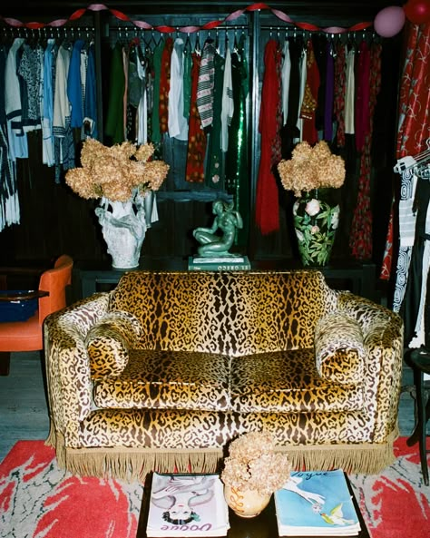 Neptune Papers | A leopard print sofa by Green River Project LLC at the Bode New York flagship photographed by Jesper Lund for our Issue Six.… | Instagram Cheetah Print Furniture, Mixing Animal Prints Decor, Leopard Print Couch, Leopard Print Sofa, Leopard Interior Design, Leopard Print Living Room, Leopard Couch, Leopard Sofa, New York Apartment Decor