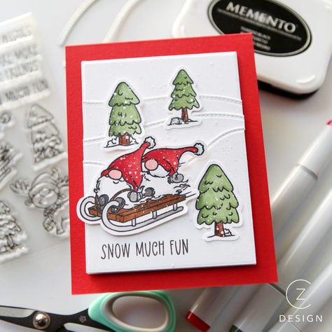 Stamptember 2023, Gnome Tree, Rubber Stamping Cards, Simon Says Stamp Blog, Snow Much Fun, Card Making Inspiration, Simon Says Stamp, Stencil Painting, Art Crafts