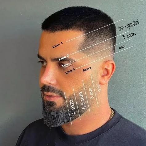 Trimmed Beard Styles, Beard Cut Style, Faded Beard Styles, Very Short Hair Men, Short Hair With Beard, Beard And Mustache Styles, Pola Topi, Beard Shapes, Mens Hairstyles With Beard