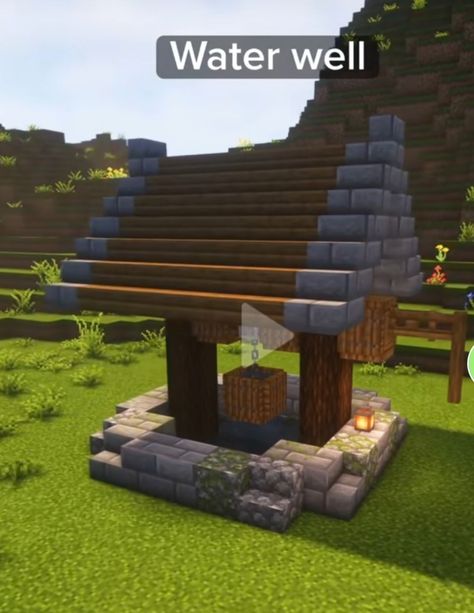 Minecraft Water Well Ideas, Minecraft Water Well, Well Ideas, Minecraft Buildings, Minecraft Ideas, Water Well, Minecraft, Building, Water