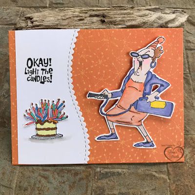 Art Impressions Birthday Cards, Gf Birthday Cake, Gf Birthday, Impression Obsession Cards, Funny Lady, Quilt Cards, Art Impressions Cards, Art Impressions Stamps, Character Cards