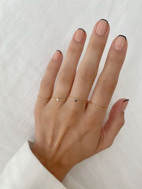 French Manicure Nails, Minimal Nails, Work Nails, Neutral Nails, Minimalist Nails, Dream Nails, Chic Nails, French Tip Nails, Gold Nails