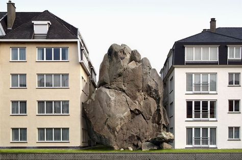 Photographer Filip Dujardin, recreates building and landscapes. Imaginative Architecture, Filip Dujardin, Crazy Houses, Innovative Architecture, Unusual Homes, Collage Techniques, Architectural Photographers, Landscape Architecture, Architecture Photography