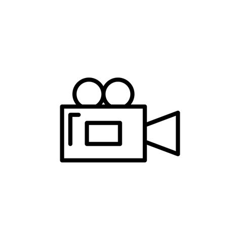 Video Logo Icon, Vintage Camera App, Film Vector, Video Png, Cinema Icon, Camera Movie, Recording Camera, Technology Photography, Camera Vector