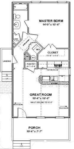 Custom Tiny House Home Plans Narrow 1 bed cottage 800 sf-- PDF file | eBay Mother In Law Cottage, One Bedroom House Plans, In Law House, One Bedroom House, Shotgun House, Cottage Floor Plans, House Plans One Story, Cabin Floor Plans, Small House Floor Plans