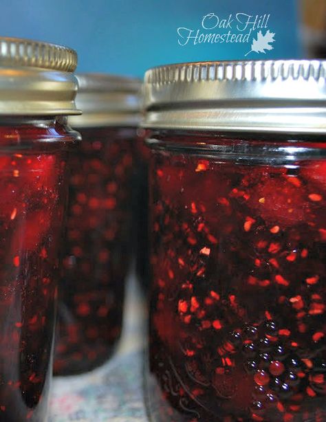 Triple Berry Jam Recipe, Triple Berry Jam, Berry Jam Recipe, Pear Jam, Home Canning Recipes, Jam Recipes Homemade, Canning Jam, Canned Vegetables, Pear Smoothie