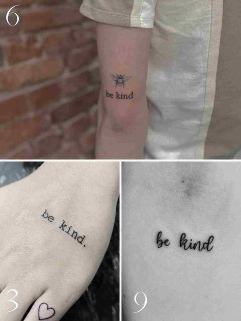 27 Be Kind Quote Tattoo Designs - TattooGlee Kindness Matters Tattoo, Be Kind Tattoos For Women, Choose Kindness Tattoo, Be Nice Tattoo, Be Kind Tattoo Ideas, Kindness Tattoo Ideas, Compassion Tattoo, Symbol For Kindness, Kindness Symbol