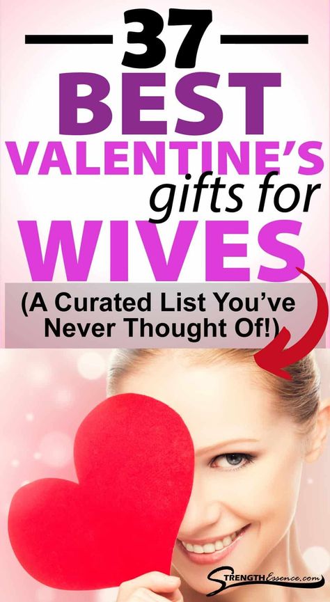 The 37 BEST Valentine gift for wife carefully curated with 2021 trends AND ALL BUDGETS! Give your wife a thoughtful, sweet, romantic, Valentines gift this year! #bestgiftforvalentinedaytowife #bestgiftforwifeonvalentine #bestvalentinedaygiftforwife #bestvalentinegiftforwife #valentinegiftideaforwife Valentine Gifts For Wife, Valentines Gift Bags, Best Gift For Wife, Best Valentine Gift, Valentine Gift For Wife, Wife Birthday, Gifts For My Wife, Spiritual Gifts, Gift For Wife