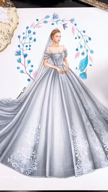 Ball Gown Illustration Fashion Sketches, Gown Illustration Fashion, Ball Gown Illustration, Ball Gown Sketches, Dress Illustration Design, Gown Illustration, Apple Wedding, Dress Illustration, Fashion Sketchbook