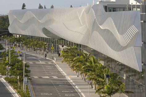 Convention Center Design, Seaside Living, Art Basel Miami, American Architecture, Architecture Awards, Underwater Life, Building Facade, Convention Center, Global Design