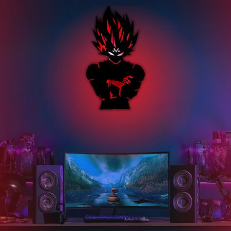 Vegeta
LED wall decor 
anime Anime Home Decor, Light Dragon, Led Wall Decor, Wall Decor Lights, Cord Light, Geek Decor, Komodo Dragon, Dragon Balls, Son Goku