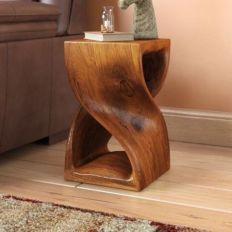 Wood Pedestal, Master Bed, Wood End Tables, Unique Tables, End Tables With Storage, Table Wood, Beachcrest Home, Coffee Table With Storage, Wood Working