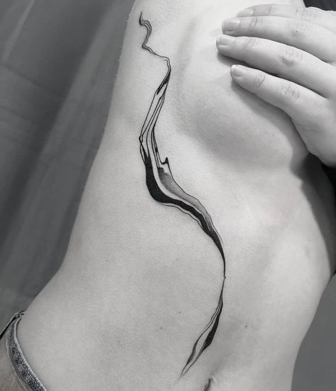 Wrap Around Rib Tattoo, Abstract Rib Tattoo, Full Body Line Tattoo, Abstract Leg Tattoo, Abstract Black Tattoo, Black Abstract Tattoo, Abstract Line Tattoo, Line Tattoo Arm, Black Line Tattoo