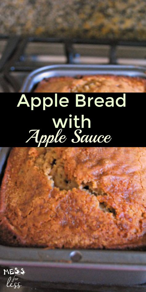 Moist Apple Bread Recipe, Moist Apple Bread, Applesauce Bread Recipe, Applesauce Cake Recipe, Recipe Using Apples, Applesauce Bread, Joy Of Baking, Apple Bread Recipe, Apple Recipes Easy