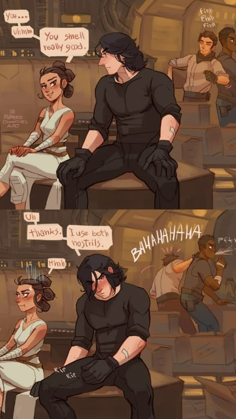 Ashoka Star Wars, Reylo Fanart, Kylo Ren And Rey, Star Wars Fanart, Star Wars Jokes, Star Wars Drawings, Rey Star Wars, Star Wars Comics, Star Wars Ships