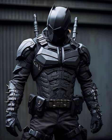 Superhero Helmet Design, Batman Suit Concept, The Dark Knight Wallpaper, Dark Superhero, Tactical Suit, New Superheroes, Batman Suit, Batman Concept, Tactical Armor