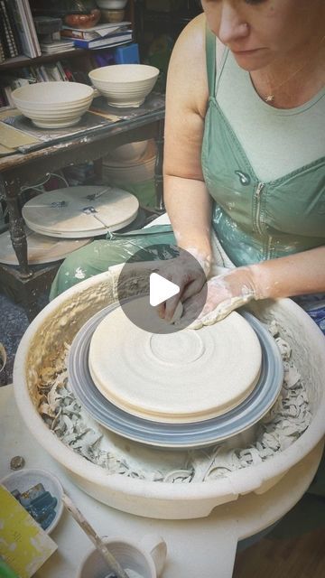 Shawna Pincus on Instagram: "Whipped up a few of these bread platters the other day. Similar to a chip and dip but the little dish will be for garlic oil and the plate will hold bread for dipping. 

I’m thinking about gathering around the table lately and how the cooler weather brings us inside to enjoy cozy meals with friends and family. 

If these make it through the kiln I’ll be decorating at least one with my garlic design. 

Oh and because my wheel students always ask, this is 5 pounds of Bmix-5 😄. 
.
.
.
#potterywheel #throwingclay #servingdishes #breadlover #dippingbowls #fallvibes #letsgather #cozy" Garlic Design, Bread For Dipping, Throwing Clay, Chip And Dip, Garlic Oil, Cozy Meals, Pottery Wheel, 5 Pounds, Cooler Weather