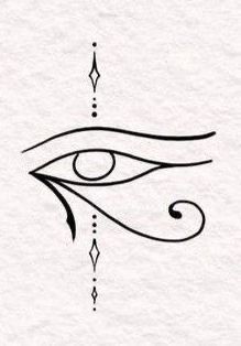 Egyptian Tattoo For Women, Egyptian Eye Tattoos, Small Chest Tattoos, Tattoos To Cover Scars, Egypt Tattoo, Finger Tattoo Designs, Sharpie Tattoos, Handpoke Tattoo, Small Pretty Tattoos