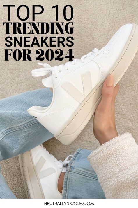 The Top Trendy Sneakers for Women 2024 | Trendy Women's Fashion Women’s Trendy Tennis Shoes, Trendy Shoes Winter 2024, Sneakers 2025 Trend, Neutral Sneakers Women Outfit, Shoes 2025 Trends, Best Sneakers 2024 Women, Trending Womens Sneakers, Women’s Trendy Sneakers 2024, Trend Sneakers 2024 Woman