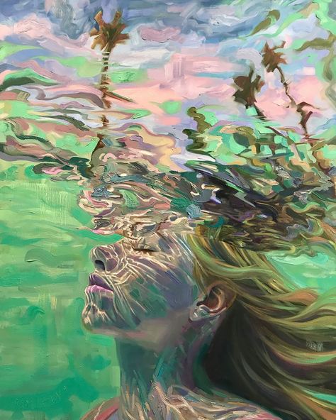 These Stunning Underwater Paintings By Isabel Emrich Will Take Your Breath Away Isabel Emrich, Underwater Painting, Art Cart, Sell My Art, Water Art, Arte Sketchbook, Under Water, Realism Art, True Art