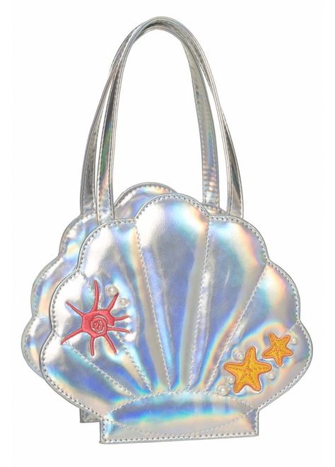 Seashell Purse, Seashell Bag, Pearl Handbag, Iridescent Shell, Shell Purse, Mermaid Shell, Mermaid Lover, Kawaii Goth, Vintage Mermaid