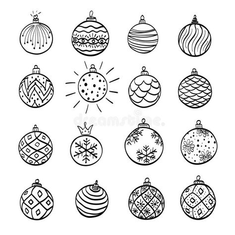 Hand drawn christmas ball isolated. Vector sketch black and white background ill #Sponsored , #sponsored, #affiliate, #christmas, #Hand, #drawn, #ball Christmas Doodles Artwork, Christmas Ornament Drawing Patterns, Hand Drawn Ornaments, Christmas Ball Drawing, Christmas Card Drawing Ideas Hand Drawn, Christmas Balls Drawing, Bauble Drawing, Christmas Ornaments Drawing, Ornament Doodle