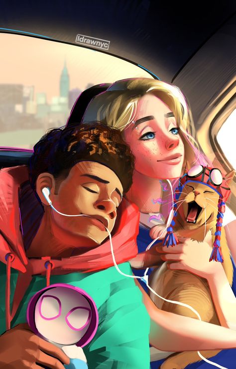 Miles N Gwen, Pav And Gayatri Fanart, Spider Gwen And Miles Morales, Gwiles Fanart, Spider Man Fanart, Spiderman And Gwen, Miles And Gwen, Spiderman And Spider Gwen, Miles Spiderman