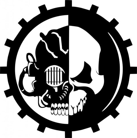 adeptus mechanicus logo Adeptus Mechanicus Art, Warhammer 40k Tattoo, 40k Mechanicus, Steampunk Plague Doctor, Adeptus Mechanicus, Doctor Mask, Grey Knights, Biomechanical Tattoo, Geniale Tattoos