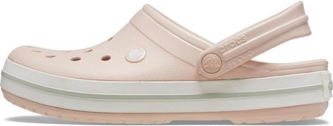 Crocs Unisex Crocband Classic Crocs, Crocband Clog, Crocs Sandals, Quartz Pink, Crocs Crocband, Womens Clogs, Sporty Look, Strap Heels, Snug Fit