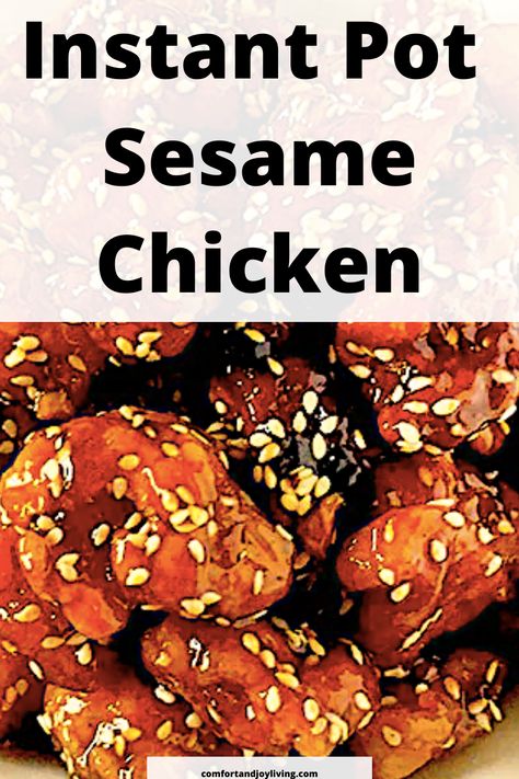 Instant Pot Sesame Chicken Instant Pot Sesame Chicken, 20 Minute Meals, Sesame Chicken Recipe, Recipes Easy Dessert, Dinner Ideas Recipes, 20 Minute Recipes, Sesame Chicken, Easy Family Recipes, Food Kids