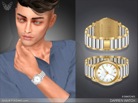 The Sims Resource - Darren Watch (For Male Frame) Sims 4 Male Watch, Ts4 Accessories Cc Male, Sims 4 Cc Male Watch, Sims 4 Cc Mens Accessories, Sims 4 Watches Cc, Male Jewelry Sims 4 Cc, Sims 4 Cc Jewelry Male, Sims 4 Male Cc Accessories, Sims 4 Watch Cc