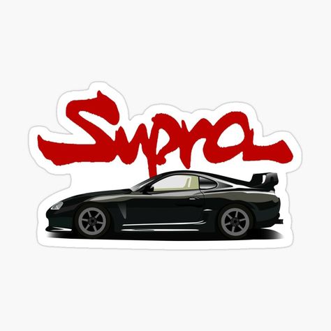 Decorate and personalize laptops, windows, and more Removable, kiss-cut vinyl stickers Super durable and water-resistant 1/8 inch (3.2mm) white border around each design Matte finish Sticker types may be printed and shipped from different locations Supra Sticker, Supra Jdm, Toyota Supra, Vinyl Stickers, Car Stickers, Jdm, Submarine, White Border, Vinyl Decal Stickers