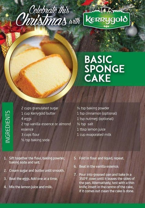 Basic sponge cake Basic Sponge Cake, Cake Sponge, Trinidad Recipes, Sponge Cake Recipe, Resipi Kek, Trini Food, Sponge Cake Recipes, Easy Baking Recipes Desserts, Baked Dessert Recipes