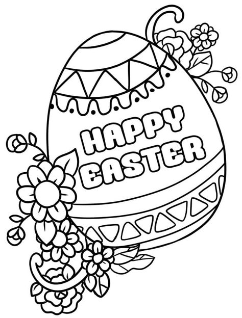 Easter Coloring Pages Printable Free, Happy Easter Coloring Pages, Easter Coloring Pictures, Easter Coloring Pages Printable, Free Easter Coloring Pages, Easter Coloring Sheets, Happy Easter Pictures, Egg Coloring Page, Bunny Coloring