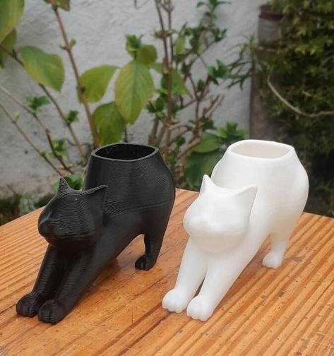 Cat 3d Print, Machine 3d, 3d Printing Business, 3d Printer Files, Super Cute Cats, 3d Printing Art, 3d Printing Diy, 3d Printed Objects, Cat Flowers