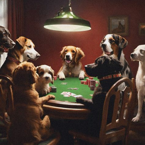 Dogs Playing Poker, Dogs Playing, Poker, Dogs