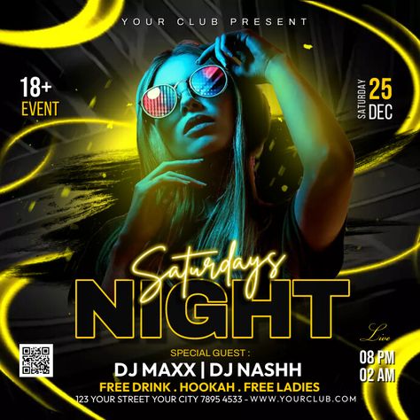 Night Party Flyer Design, Night Club Poster, Beer Tower, Club Poster, Promotional Flyers, Design Photoshop, Club Flyers, Background Hd, Creative Idea