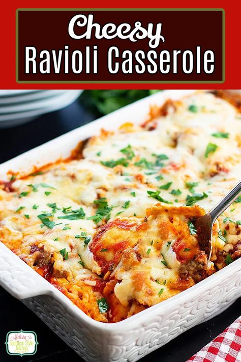 Cheesy Ravioli Casserole Recipe Italian Casseroles, Cheesy Ravioli, Rice Ideas, Easy Ravioli, Ravioli Casserole, Spinach Ravioli, Sister Trip, Italian Meals, Sausage Dinner