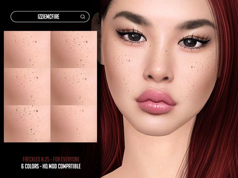 The Sims Resource - IMF Freckles N.25 Sims Cc Makeup, Sims 4 Skin, Makeup Freckles, Mod Makeup, Sims 4 Decades Challenge, The Sims 4 Skin, Makeup Cc, Skin Details, Sims 4 Cc Makeup