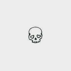 Stick And Poke Skull Tattoo, Skeleton Love Tattoo Ideas, Tattoos With Skeletons, Rock Aesthetic Tattoo, Skull Cute Tattoo, Tiny Punk Tattoos, Skull Tattoos Cute, Skull Doodle Tattoo, Mini Emo Tattoos