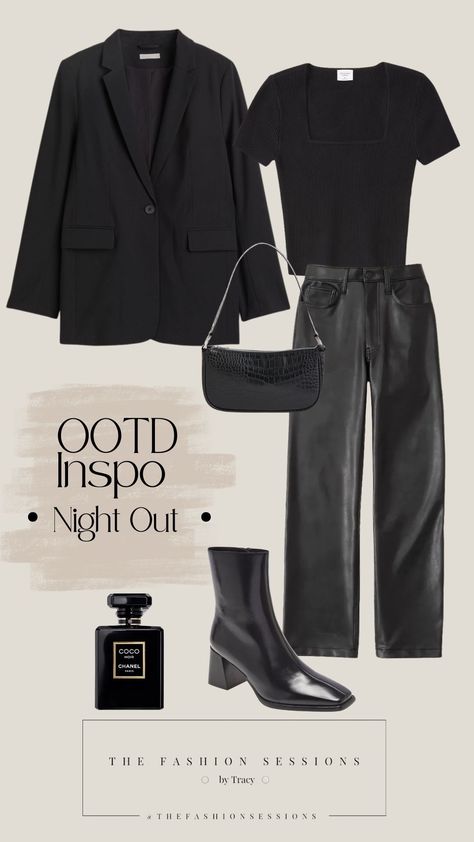 Best Going Out Outfits Night Out, Go Out With Friends Outfit, All Black Evening Outfit, Date Evening Outfit, Outfit Inspirations Night Out, Classy All Black Outfit, Night Out Casual Outfit, All Black Night Out Outfit, Outfit Full Black