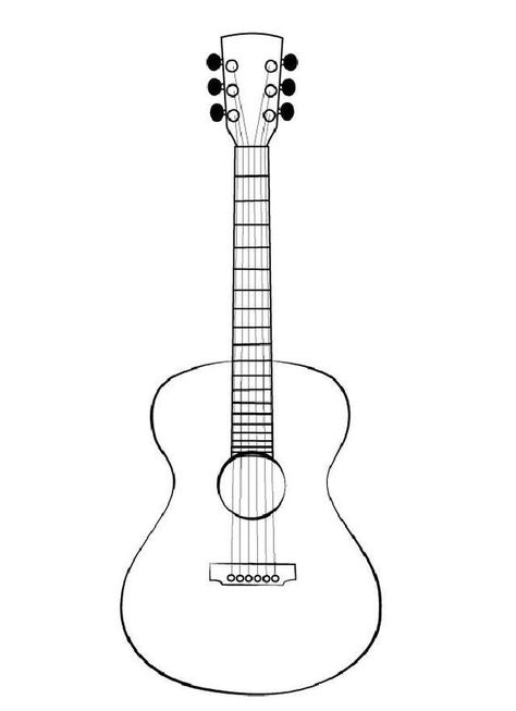 Guitar art Guitar Drawing Easy, Draw A Guitar, Guitar Art Diy, Guitar Doodle, Elsa Coloring, Guitar Drawing, Small Guitar, Diy Guitar, Wallpaper Wa