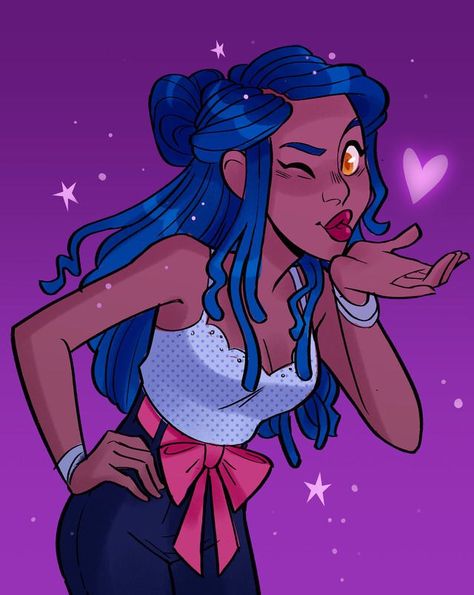 Blue Hair, Fan Art, Fan, Tumblr, Stars, Purple, Hair, Pink, Pins