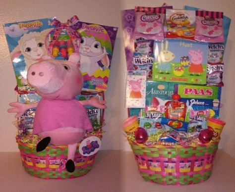 Peppa Pig Easter Basket Peppa Pig Easter Basket, Peppa Pig Easter, Piglet Disney, Easter Basket Themes, Baskets Diy, Adult Easter, Basket Diy, 3 Birthday, Easter Bunny Basket