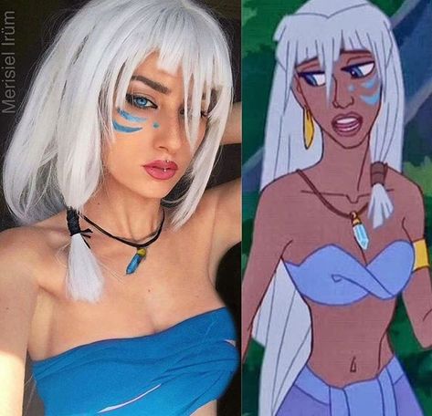 Kida Disney, Cartoon Halloween Costumes, Kida Atlantis, Princess Kida, Disney Characters Costumes, Disney Princess Cosplay, Beauty Video Ideas, Disney Cosplay, Halloween Costume Outfits